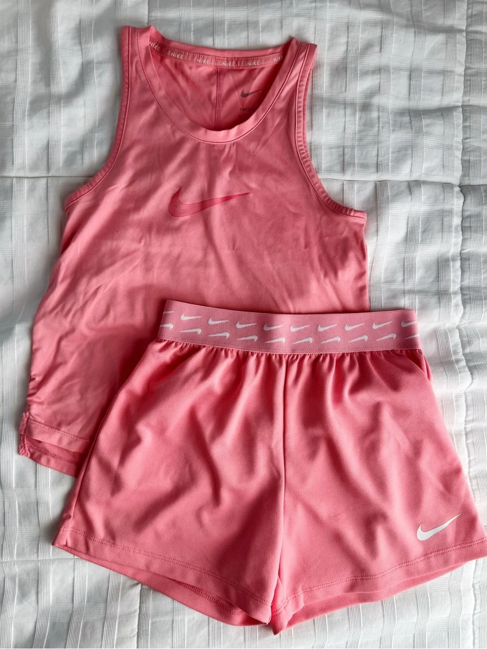 Nike Girl’s Pink Dri-FIT Tank Top & Shorts Set Size S